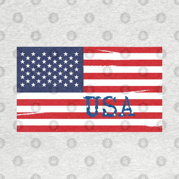 USA Flag- American Flag -Freedom by Gold Turtle Lina